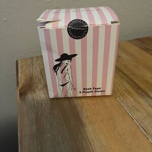 Pink Striped Boob Tape &‎ Nipple Covers